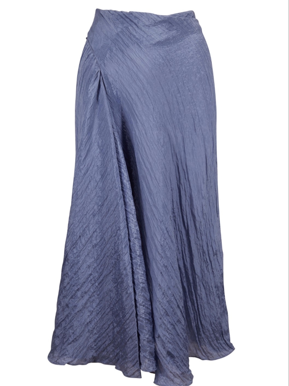 Vince Crinkled Blue Midi Winter Flowy Comfy Boho Cottage Preppy Skirt